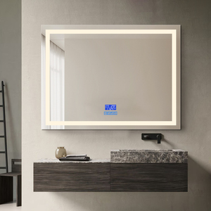 HD đồng miễn phí Bạc gương cho phòng tắm sử dụng ánh sáng phía trước với nhôm bảng điều chỉnh chất lượng cao Led Gương - Product Image 2