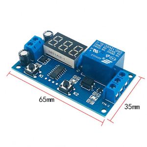 Modülü DC12V sonsuz döngüsü gecikme zamanlama zamanlayıcı röle kapalı anahtarı döngü modülü ile LED ekran