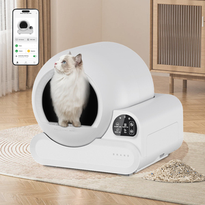 2025 TUYA APP kontrolü akıllı kedi kum kabı 70L kapasite kolay temiz özelliği ile yarı otomatik hayvan tuvaleti tepsi - Product Image 4