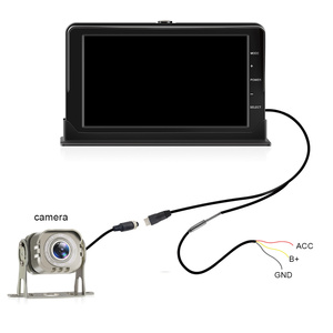 Monitor digital de 7 pulgadas para coche, cámara de visión trasera, DVR, dash cam, lente dual, grabadora de vídeo para camión, autobús, RV - Product Image 6