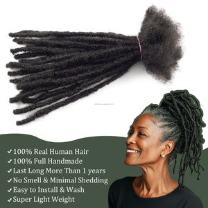 Siêu Mềm Interlock Loc Mở Rộng Tóc Con Người 100% Làm Tay Loc Mở Rộng Dreadlock Cho Người Đàn Ông - Product Image 4