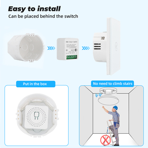 16A Mini Smart Wifi DIY Switch Supports 2 Way Control、Smart Home Automation Module、WorksとAlexa Google Home Smart Life App