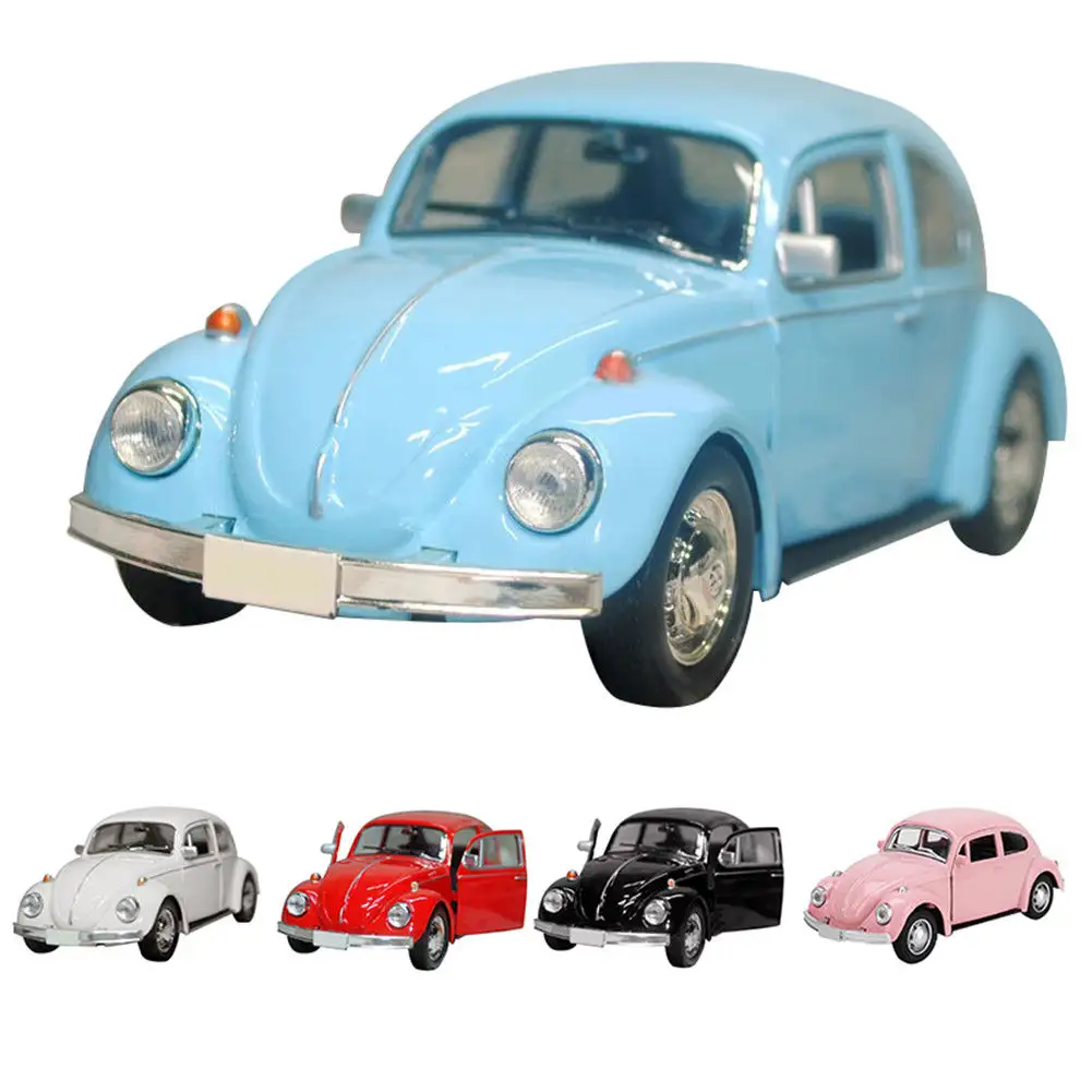 2023 mới nhất đến retro cổ điển bọ cánh cứng Diecast kéo trở lại Xe mô hình đồ chơi cho trẻ em Món quà trang trí dễ thương bức tượng nhỏ xe