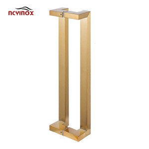 C şekli giriş kapı kolu, ön kapı için mat siyah kaplama itme çekme kapı kolu - Product Image 6