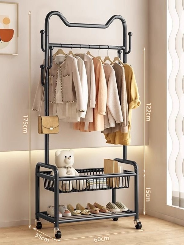 60cm noir+panier de rangement+étagère à chaussures