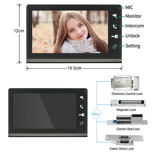 Sistema de intercomunicación de apartamento de 7 pulgadas, portero automático, impermeable, cámara de visión nocturna, timbre, videoportero, desbloqueo para Villa - Product Image 4