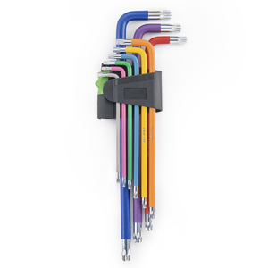 9 adet L şekli sabotaj dayanıklı bağlantı elemanları için renkli ekstra uzun kol torx anahtarları torx allen anahtarı anahtarı seti - Product Image 4