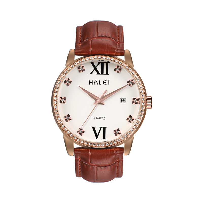 Brown and Rose Gold White
