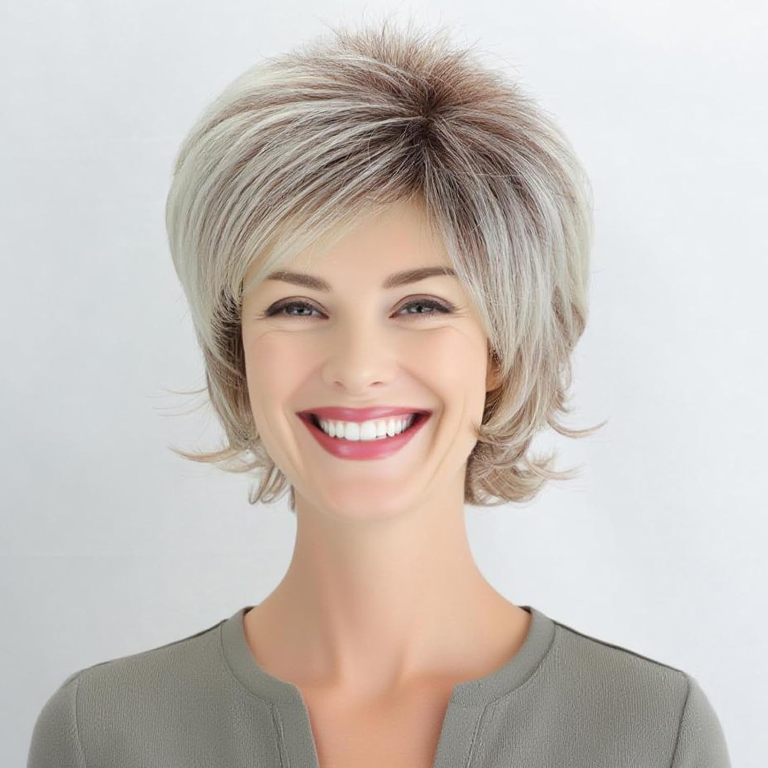 Blond ombré brun foncé