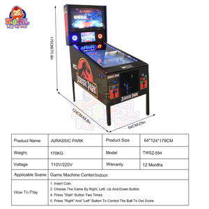 Mejor venta 49 pulgadas 4K resolución 3 pantalla juego moneda Arcade Virtual Pinball máquina de juego para Game Center - Product Image 5
