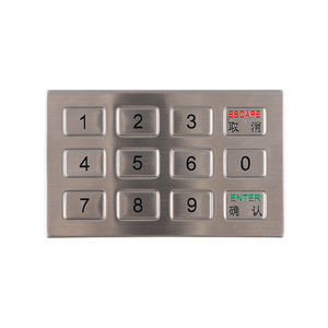 Tastiera in acciaio inossidabile a matrice 3x4 tastiera con telecomando in metallo - Product Image 4