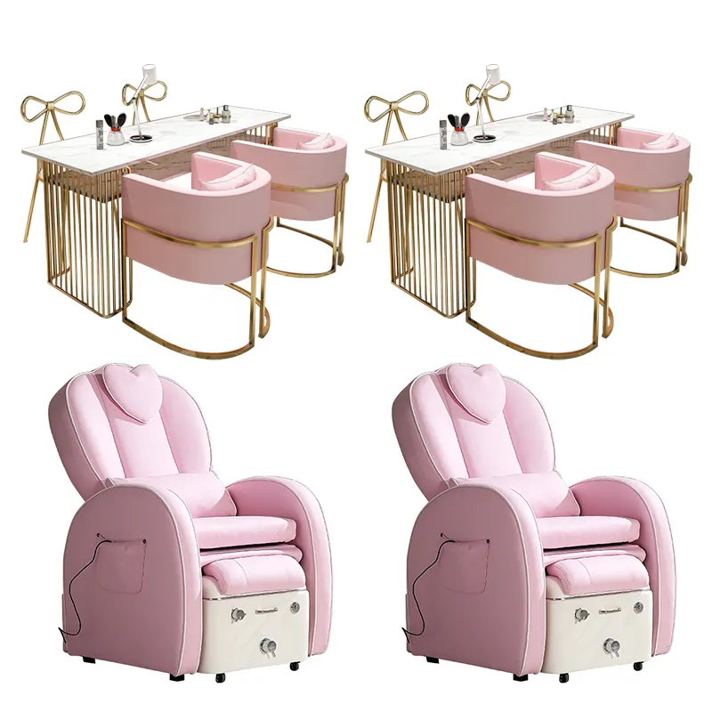 Conjunto de móveis para manicure e pedicure, cadeirinha de luxo para salão de beleza e pedicure, cadeira de spa, pedicure, cadeira e manicure