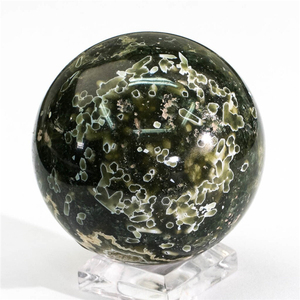 LS PMMA Base quadrata a sfera di cristallo con fossetta 20 mm con <span class=keywords><strong>display</strong></span> fossile blocco di fossetta supporto in cristallo acrilico per sfere di cristallo biglie