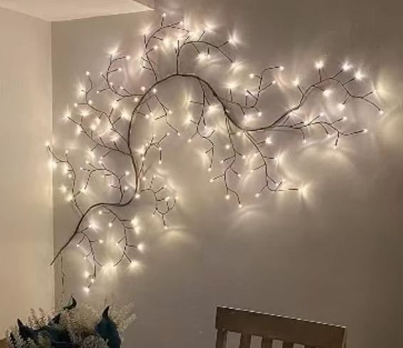 96 lamp warm white rattan lamp usb with remote control