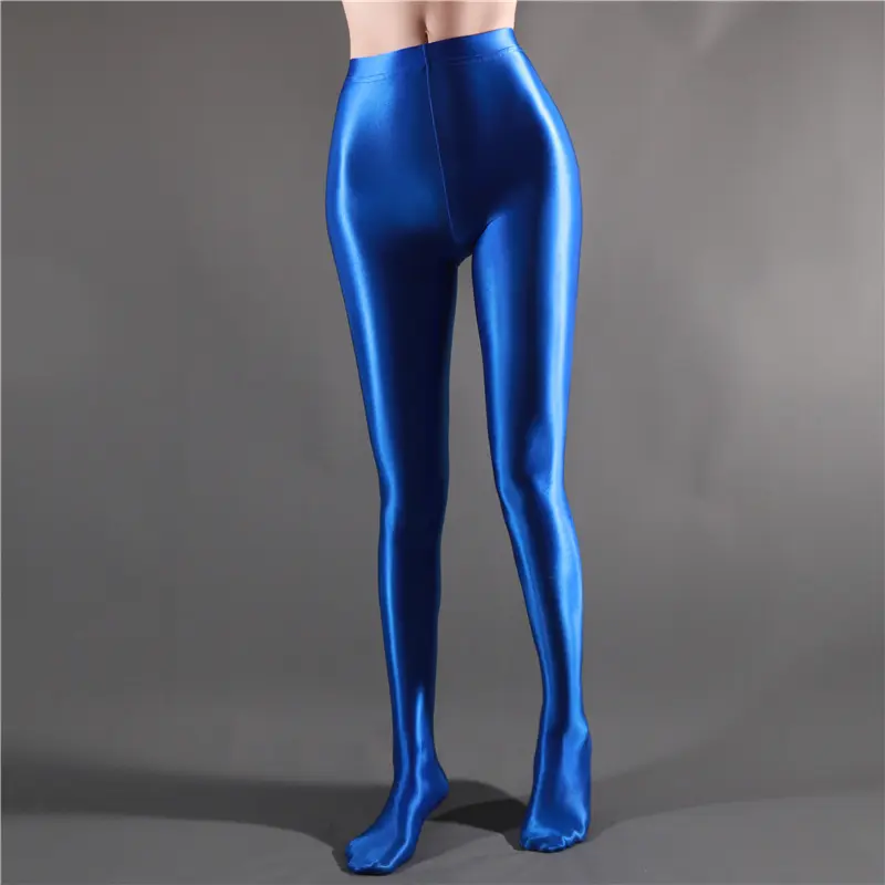 King Mcgreen Star Japanese Satin Leggings Glossy Silky Sexy Tight High Waist Pantyhose Sports Pants for Men and Women Fitness