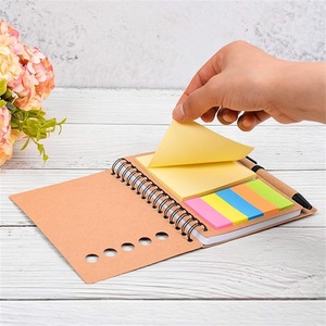 Bloc de notas adhesivas Eco Memo personalizado, Kraft pequeño cuaderno de papel, libretas en espiral, Mini blocs de notas para cuaderno con personalizado