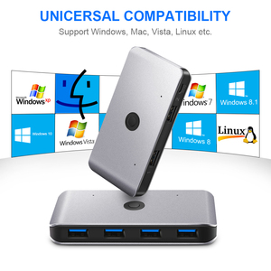 <strong>KVM</strong> <strong>Switch</strong> 2 in <strong>4</strong> Out USB 3.0 <strong>Switch</strong> Box Selector for PC Keyboard Mouse Scanner Printer Drive Card Reader