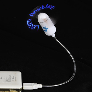 ミニUSB充電時計テーブルファンメッセージLED冷却ファンプログラム可能なカスタムメッセージファンプロモーションギフト - Product Image 5