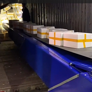 Sistema de carga de cinta transportadora telescópica Flujo de material de descarga de muelle y cinta transportadora móvil