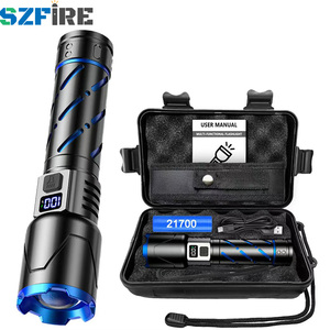 Top bán siêu mạnh mẽ phóng to Đèn pin dài khoảng cách <span class=keywords><strong>Torch</strong></span> ánh sáng với USB sạc <span class=keywords><strong>LED</strong></span> bóng đèn - Product Image 1