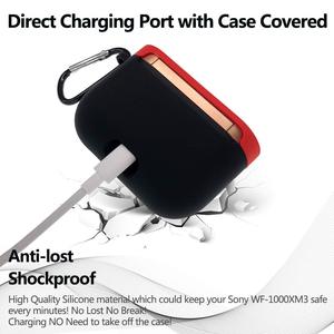 For Sony Wf-1000Xm3 Protective Case Cover,<strong>Flexible</strong> Shockproof Silicone Earbuds Case <strong>Shell</strong> for Sony Wf 1000 Xm3 With Keychain - Product Image 2