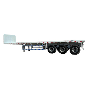 60T קיבולת טעינה גבוהה של שלדה בגודל 40ft מיכל מזרן משאית 12.5 מ 'שטוח