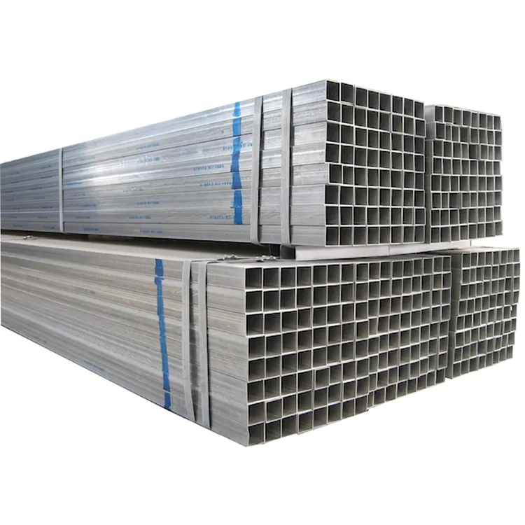 Venta directa de fábrica 20*50 tubo de acero rectangular galvanizado tubo cuadrado de hierro recubierto de zinc lista de precios