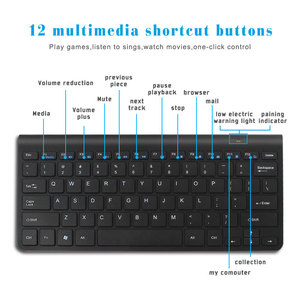 Kablosuz Mac dizüstü bilgisayar TV kutusu 2.4G Mini klavye fare IOS Android Win 7 10 - Product Image 4