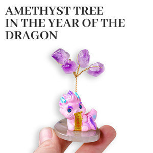 天然クリスタルDIY工芸品中国ドラゴン年アメジスト歯花ウェルスシンボルクリスタルツリー - Product Image 4