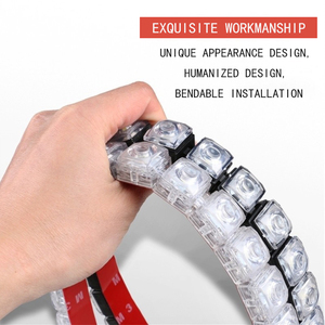Araba LED DRL gündüz çalışan far 6-20LED esnek park beyaz su geçirmez sürüş sis ampul otomatik lamba Styling güçlendirme kullanımı için - Product Image 4