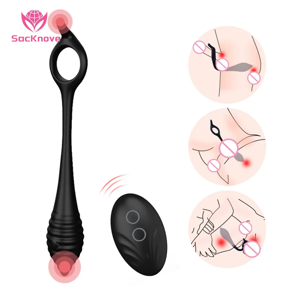 SacKnove Sex Toys Remote Wireless Egg Cock Rings Unisex Vagina Adulto Vibração Butt Anal Vibrador Para Mulher E Homens