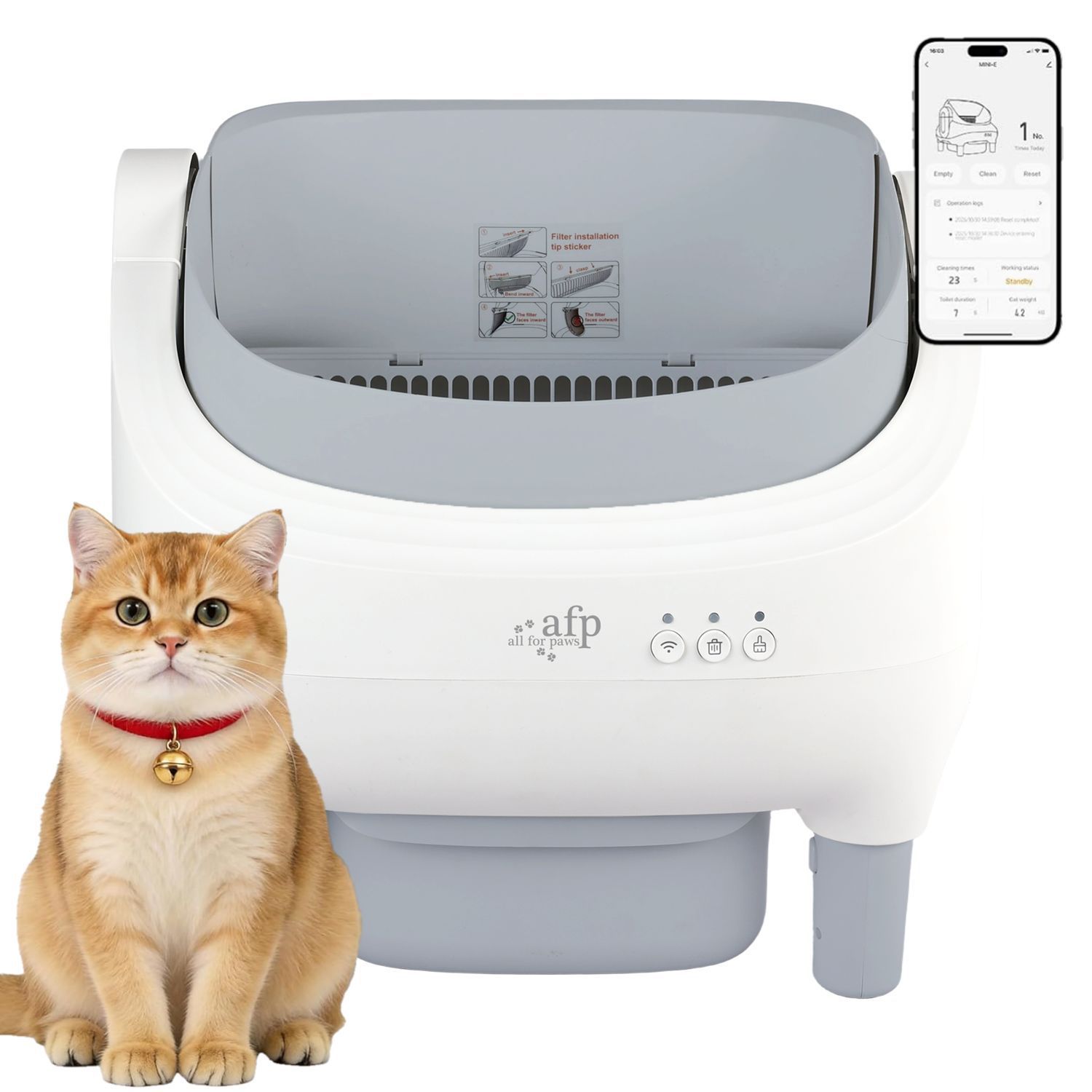 Luxury smart cat litter box-fully automatic cat sandbox