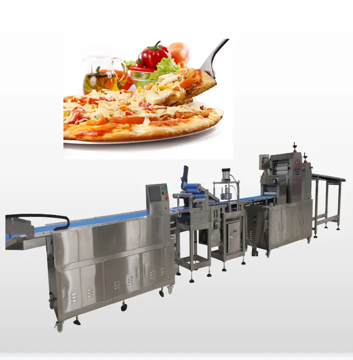 Machine à Pizza commerciale, PLC industriel, ligne de Production de Pizza, équipement de fabrication de gâteaux Naan de haute capacité