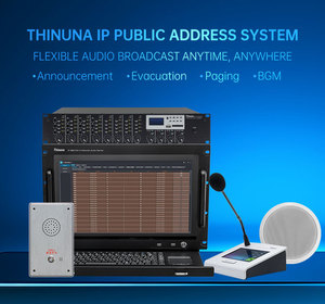 Thinuna IP-9636TB III IP-сеть PA система 2x15 Вт аудиотерминал с одной кнопкой сигнала тревоги домофон терминал с усилителем RJ45 - Product Image 5