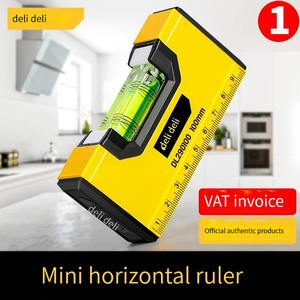 Mini regla de nivel Deli EDL290100, mini TIRO DE AGUA plano de alta precisión con regla magnética fuerte, nivel de regla de equilibrio para uso doméstico - Product Image 2