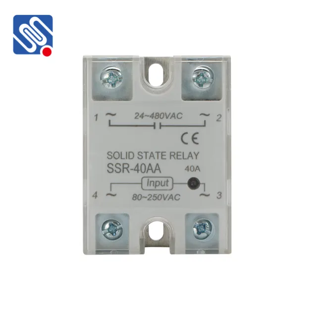 Meishuo SSR-40AA 3V ~ 32V AC a AC 40A relè a stato solido monofase 24 ~ 480VAC SSR 80 ~ 250VAC relè senza protezione