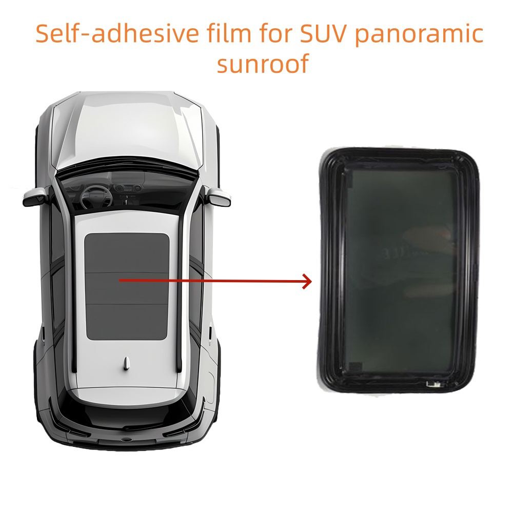 Black Self-adhesive film for SUV panoramic sunroof: 165*110 cm