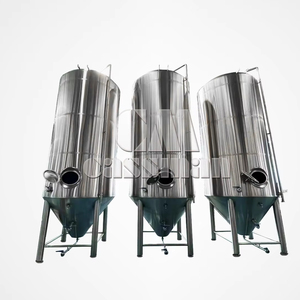 Kích thước lớn 10000L 20000l 30000l 40000l hình trụ hình nón bia lên men với giá rẻ - Product Image 1