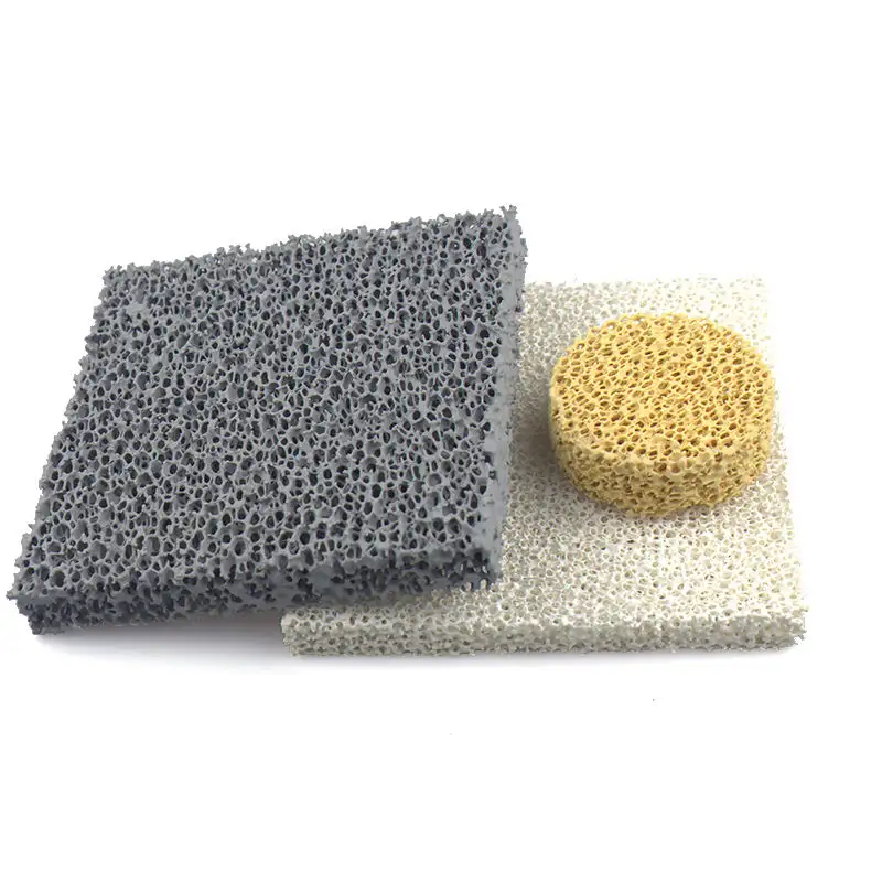 Sic zircone alumine céramique filtre mousse poreuse 10-70 ppi céramique mousse filtre pour moulage