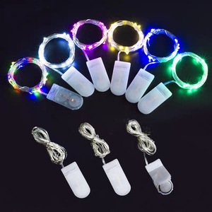 Toptan 1m 10 Led pil kumandalı noel yıldızlı işıklar Cr2032 düğme pil Mini bakır tel Led perili dizi lamba - Product Image 2