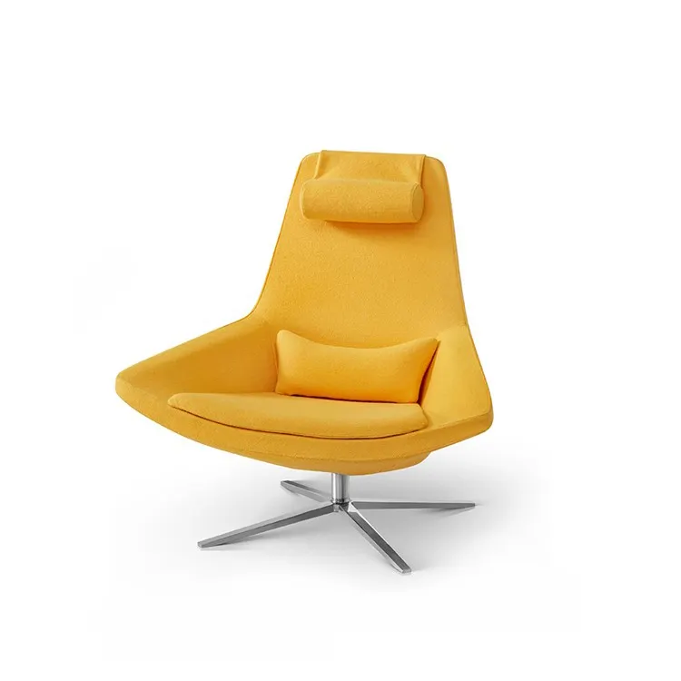 하이 퀄리티 현대 북유럽 생활 팔러 호텔 로비 의자 안락 의자 벨벳 패브릭 악센트 회전 라운지 의자