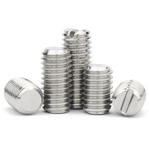 Özel M2 2.5 M3 M4 M5 M6 DIN551 paslanmaz çelik Grub vidalar M2 X 6mm oluklu kafa düz nokta seti vida - Product Image 1