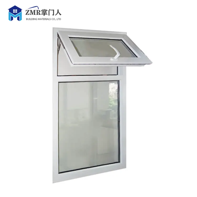 Ventana colgante superior de pvc, ventana abatible de estilo americano, Europeo, pvc