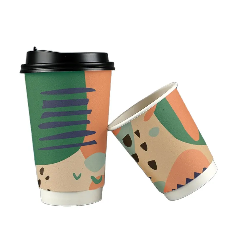 Custom Logo Ontwerpt Milieuvriendelijk Wegwerp Eenwand Koffie Thee Melksap Papieren Bekers