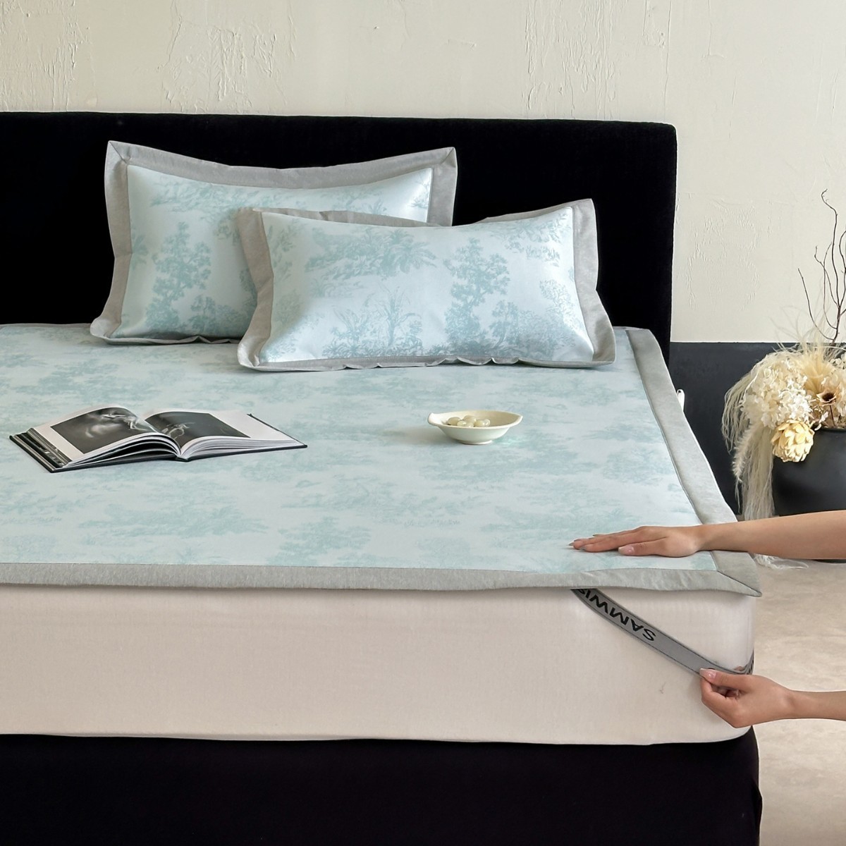 Drap de lit vert Seattle