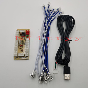 USB с нулевой задержкой, комплект печатных плат, светодиодный кнопочный джойстик 4,8 мм, 5-контактный кабель, пластиковый материал для Raspberry Pi 1 год - Product Image 3
