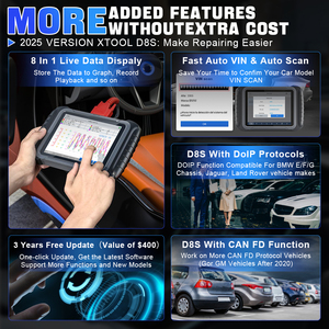 XTOOL D8S V2.0 Ob2 Scanner strumento di diagnostica Auto Ecm strumento di programmazione del veicolo Android diagnosi e macchina di programmazione con FCA - Product Image 6