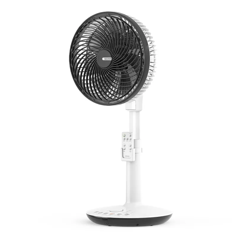 ใบพัดพัดลมสีดำความต้านทานต่อสิ่งสกปรก3D Mutidimension Air Supply แท่น DC Stand Fan