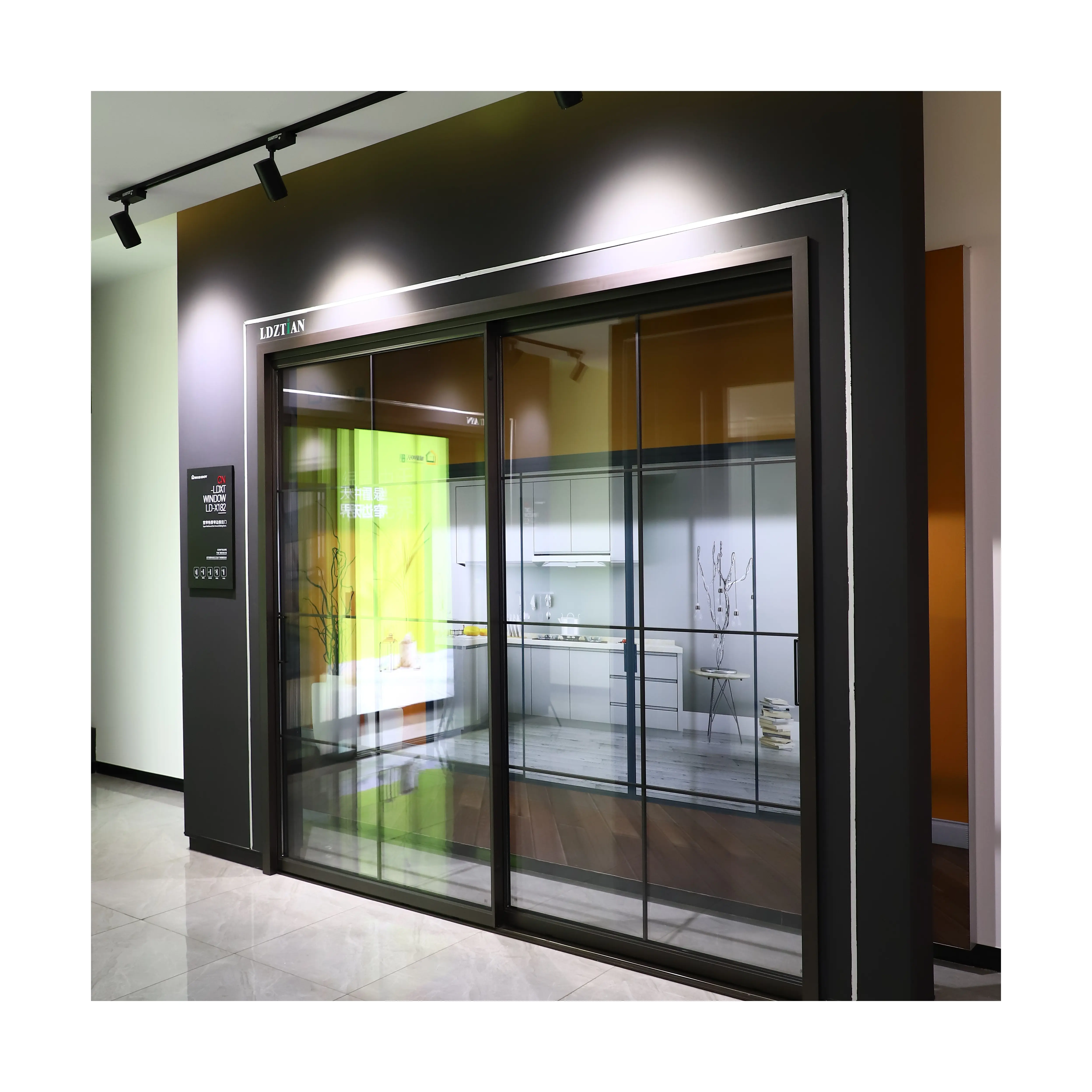 Moderno semplice risparmio energetico grande vetro bidirezionale porta scorrevole silenzioso porta scorrevole ufficio