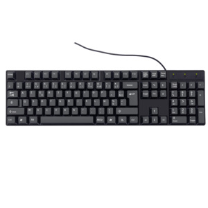 Interfaz USB estándar Teclado con cable de diseño francés de 104 teclas para computadora de escritorio portátil